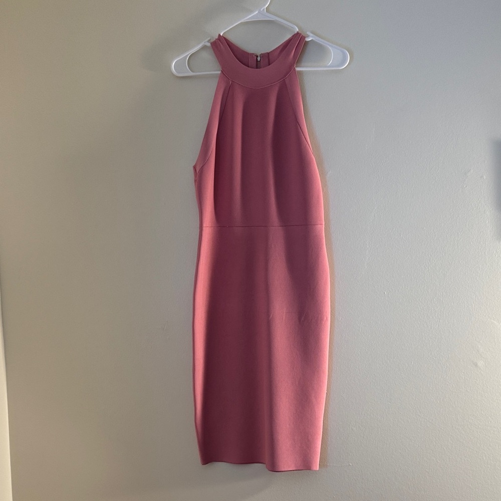 BCBGMAXAZRIA Bodycon Pink Rose Dress